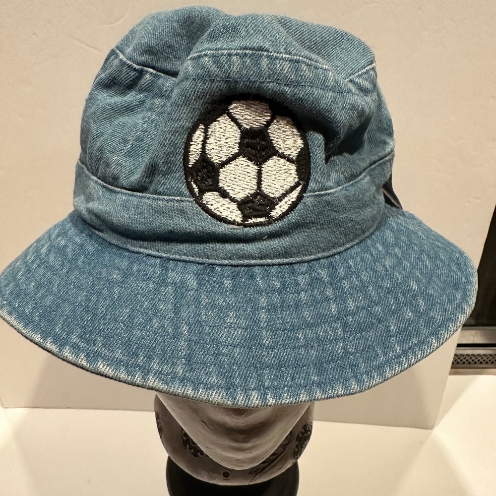 Youth Soccer Denim Bucket Hat